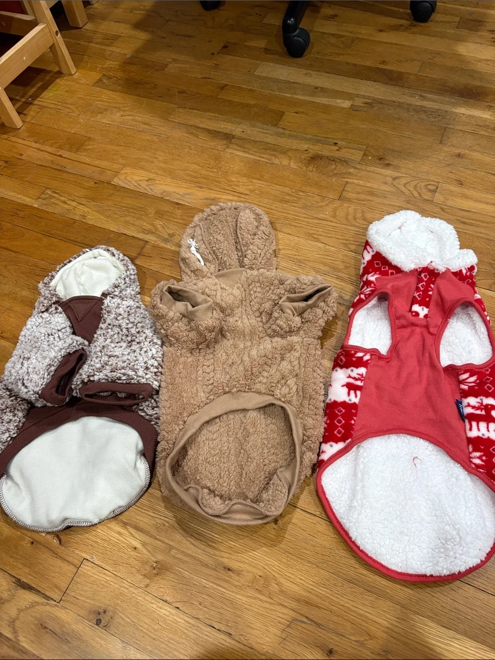 Beige Teddy Fleece Hoodie Jackets for small dogs